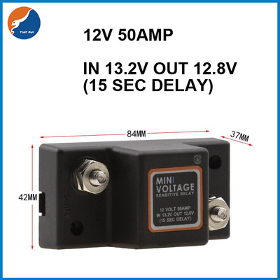 Controlador duplo Isolator 12V 50AMP da bateria do relé de Mini Voltage Sensitive VSR da monitoração para o barco da motocicleta rv do automóvel