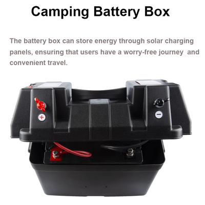 Caixa de bateria de acampamento exterior de Marine Boat Solar Charging Storage do carro dos PP com luz do diodo emissor de luz