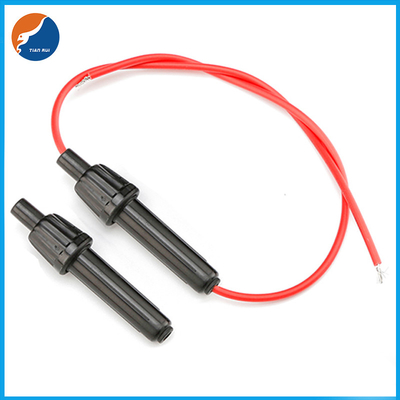 O fio preto das cores faz sob medida a Em-linha 10A suportes da avaliação elétrica de 16AWG 6x30mm do fusível