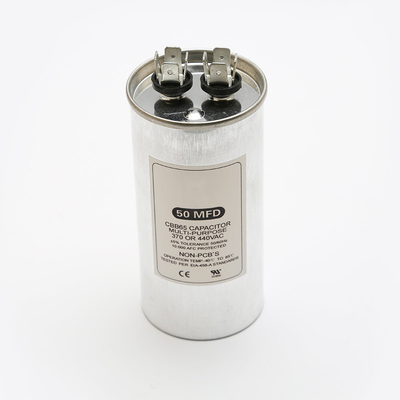 Capacitor de poder CBB65 do capacitor de corrida do capacitor do condicionador de ar 70uF 25uF 30uF 50uF microfarad