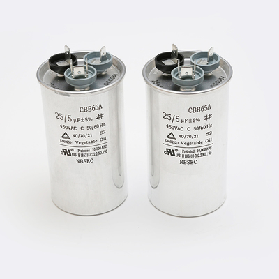 Capacitor do capacitor CBB65 CBB65A CBB65A-1 450V 25uf da C.A. para o compressor do condicionamento de ar do sistema da ATAC