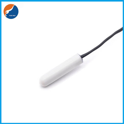 Ponta de prova plástica branca do tubo da cápsula dos sensores de temperatura da cabeça de cilindro 10KΩ NTC