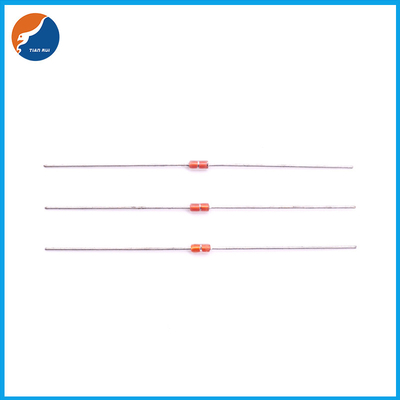 O tipo com saídas axiais do grânulo MF58 de vidro encapsulou o OHM linear 180C do termistor 580 do PTC do silicone do silicone